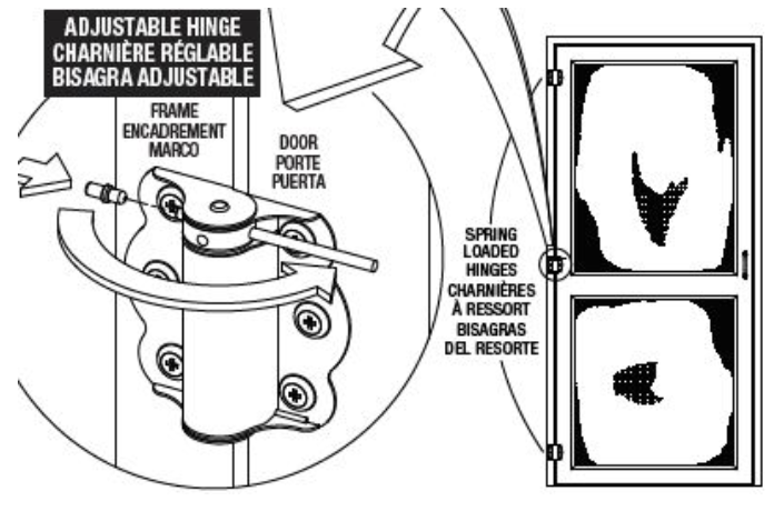 WRIGHT PRODUCTS 0.9-in Adjustable White Metal Screen/Storm Door Hinge
